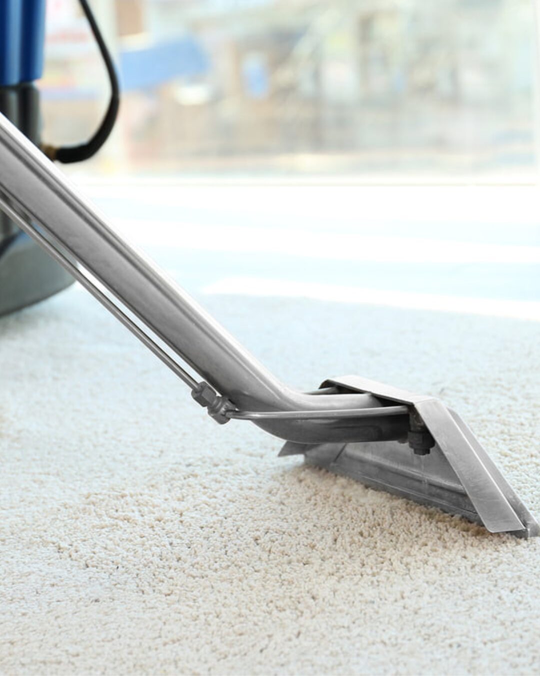 close up of carpet machine and wand